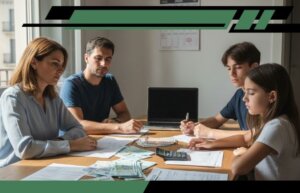 Famiglia italiana che pianifica le spese con le nuove tasse del 2026